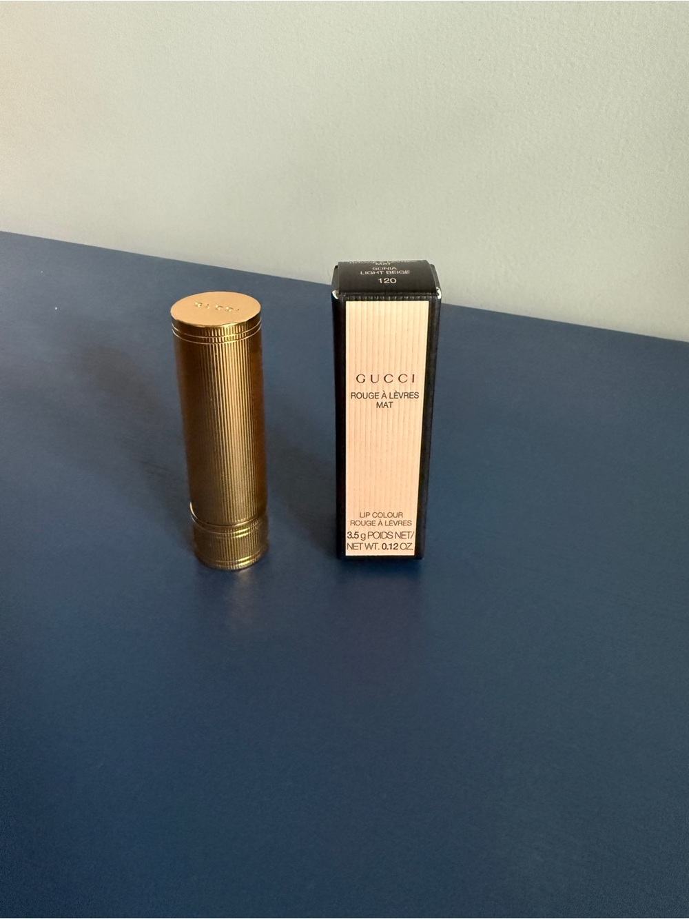 Authentic Gucci Rouge à Lèvres Mat Lipstick in shade Sonia Light Beige (120)